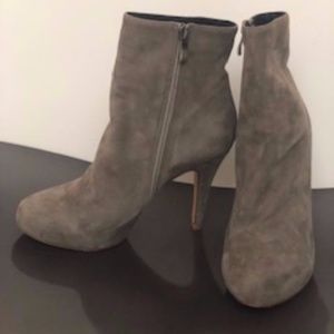 grey/taupe suede booties